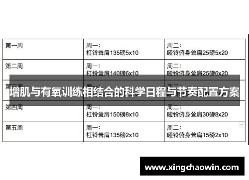 增肌与有氧训练相结合的科学日程与节奏配置方案